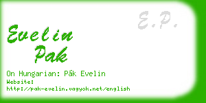 evelin pak business card